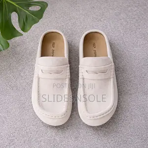Suede Penny Loafer Mules