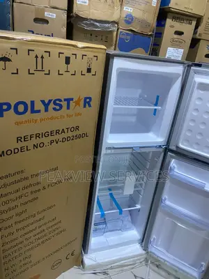 Pv-Dd250dl Polystar Twin Door Fridge 250l