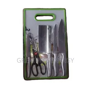 Cutting Board With Knife and Scissors