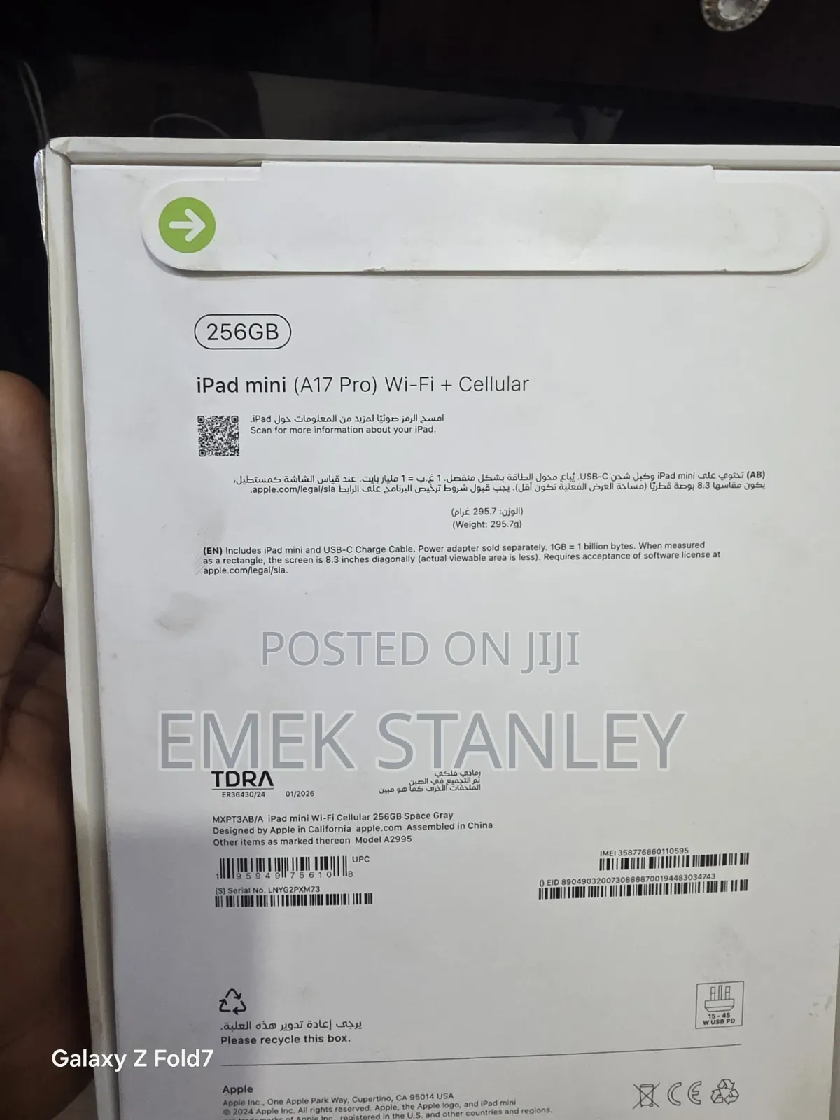 New Apple iPad mini 7 256 GB