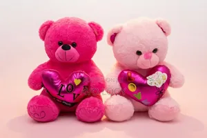 Adorable Pink Love Teddy Bear Duo – The Ultimate Hug