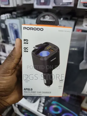 Porodo Pd 45w Qc 18w Apolo Multi Port Car Charger