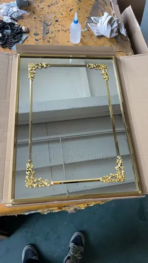 Luxury Gold Mirror With Design