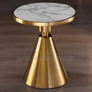 Marble Top Gold Side Stool