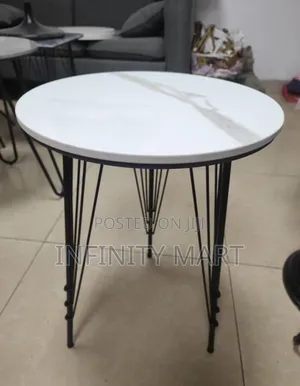 Sleek Marble Side Stool.