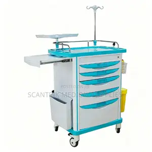Stainless Steel Anesthesia Drug Hospital Trolley With Lockable Drawers