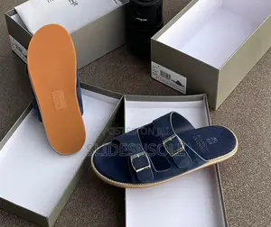 Brunello Cucinelli Navy Suede Crossover Sandals