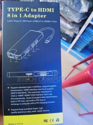 Type-C to HDTV 8 in 1 Converter With Vga