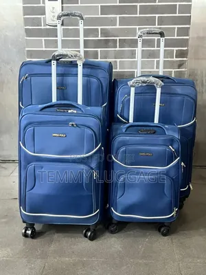 Set 4 Navy Blue Colour Traveling Luggage Boxes
