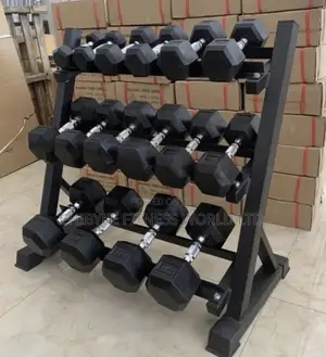3 Step Commercial Dumbbell Rack