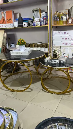 Executive 2 in 1 Table Gold and White