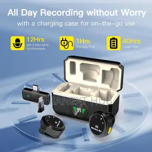 Tx Magnetic Wireless Mic With (Type C, iPhone and Android Devices)