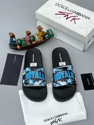 Dolce Gabbana "Royals" Star Print Slides