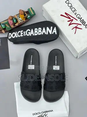 Dolce Gabbana Embossed Monogram Slide