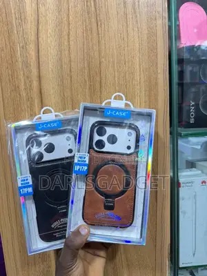 J-Case iPhone 17 Pro Magnetic Leather Case Shockproof Cover