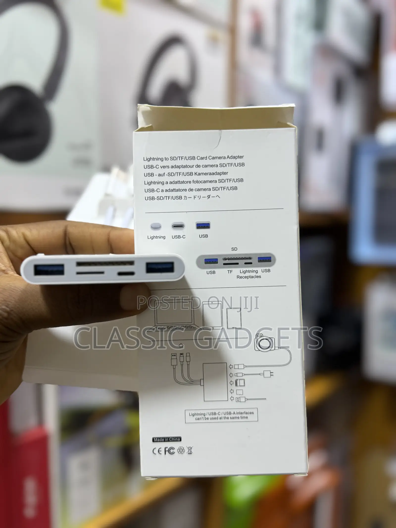 5 in 1 Camera Card Reader With Micro Sd and Sd Slots for iPhone/iPad