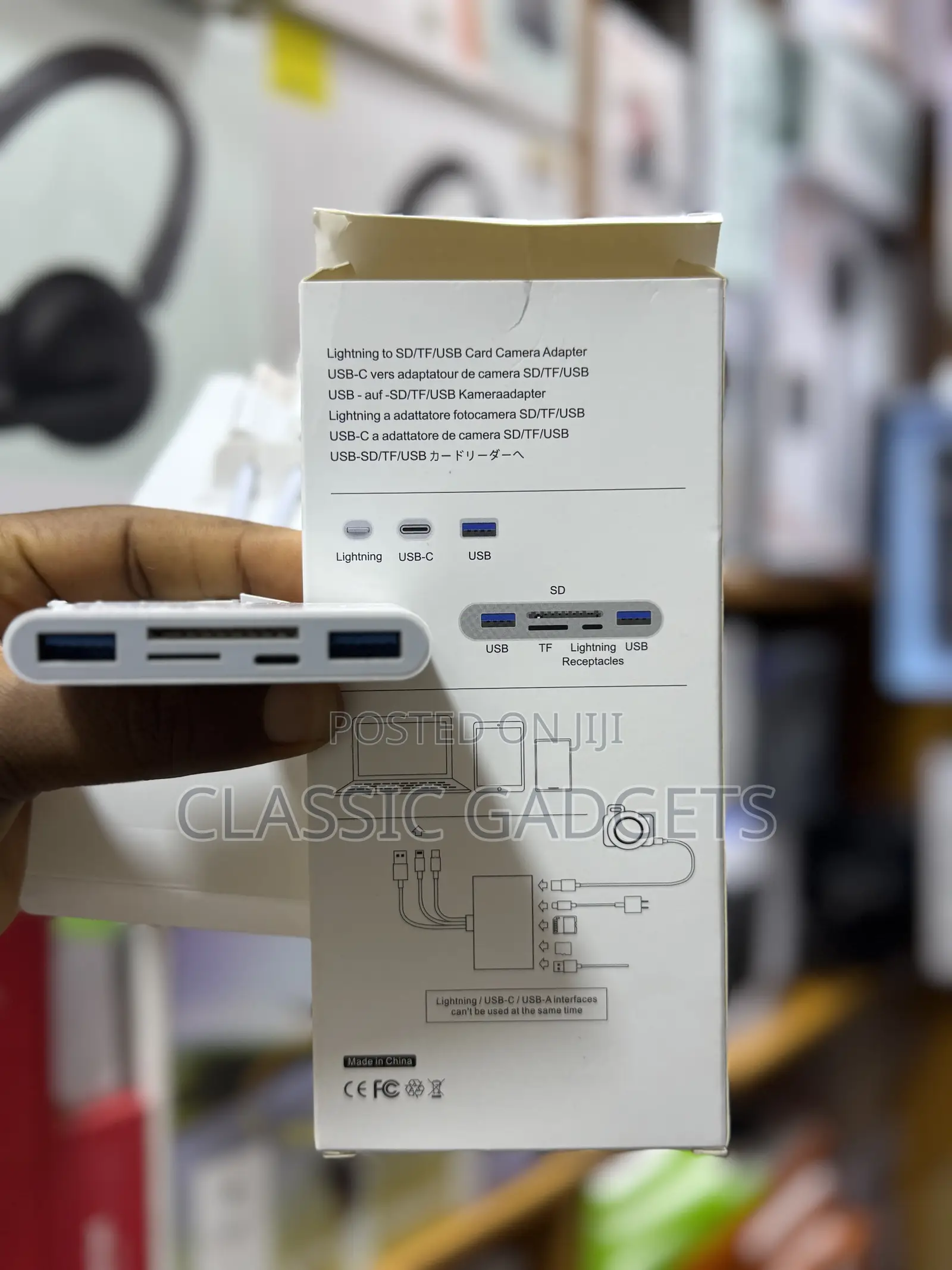 5 in 1 Camera Card Reader With Micro Sd and Sd Slots for iPhone/iPad