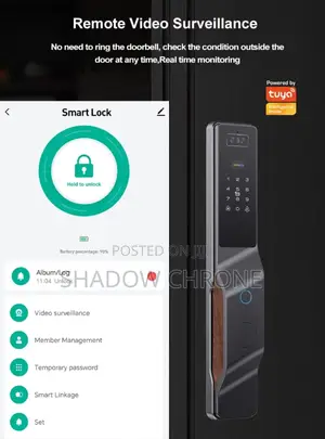 Heavy Duty Smart Door Lock With Fingerprint Remote