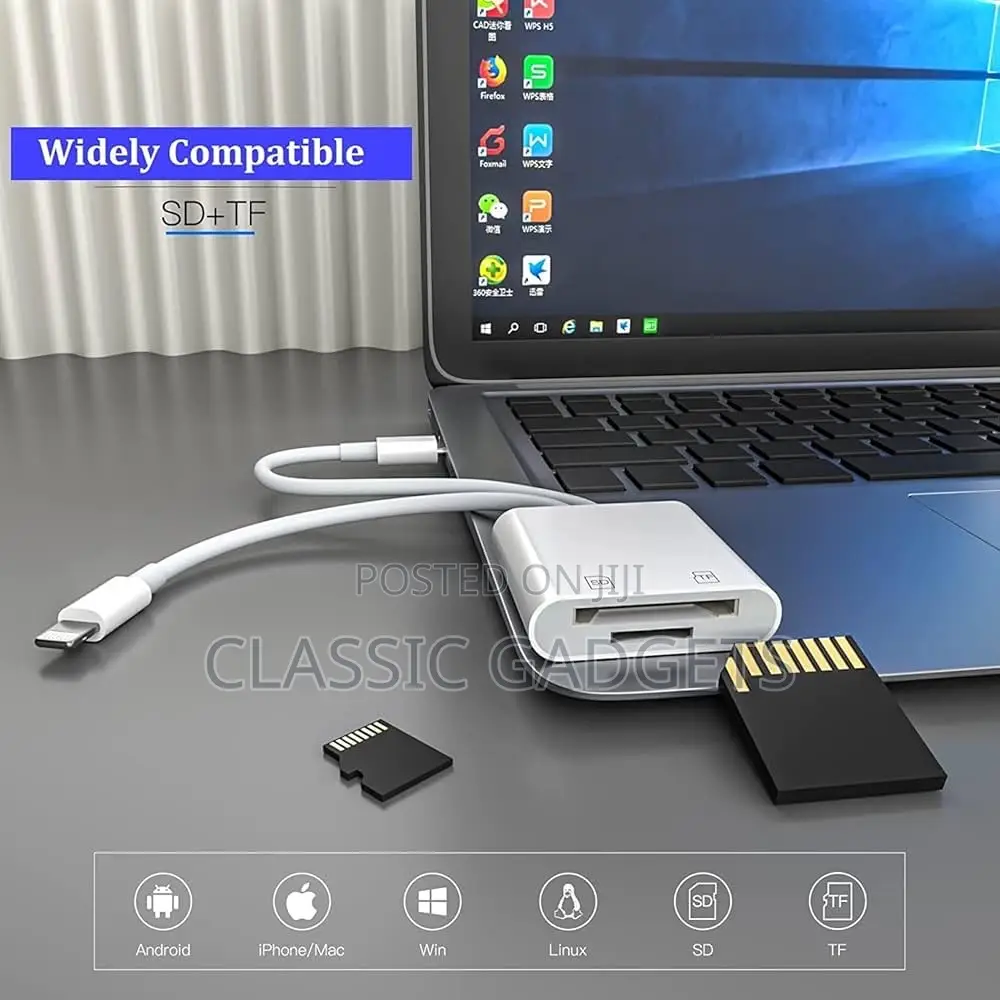 Lightning+Usb-c To Sd/Tf Camera Card Reader
