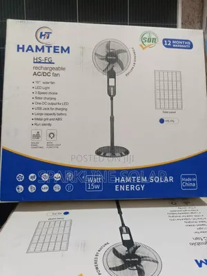 Quality Hamtem 16" Rechargeable Fan Flat Base