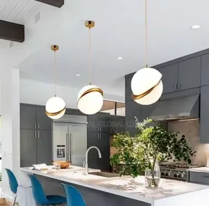 Modern Gold Ring Glass Pendant Light (Single Head / Set Option)