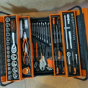 (Professional): Heavy Duty Cantilever Tool Box Set With 85+ Pieces -