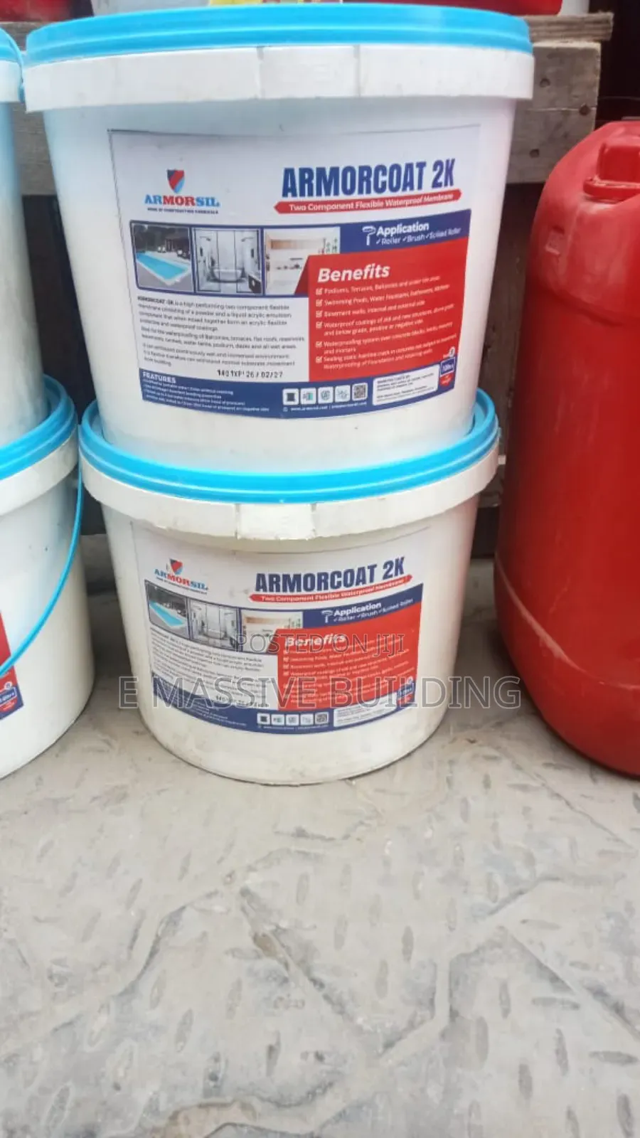 Armorcoat Waterproofing Material.
