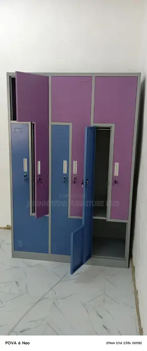 Metal 6 Doors Wardrobe With Hanger