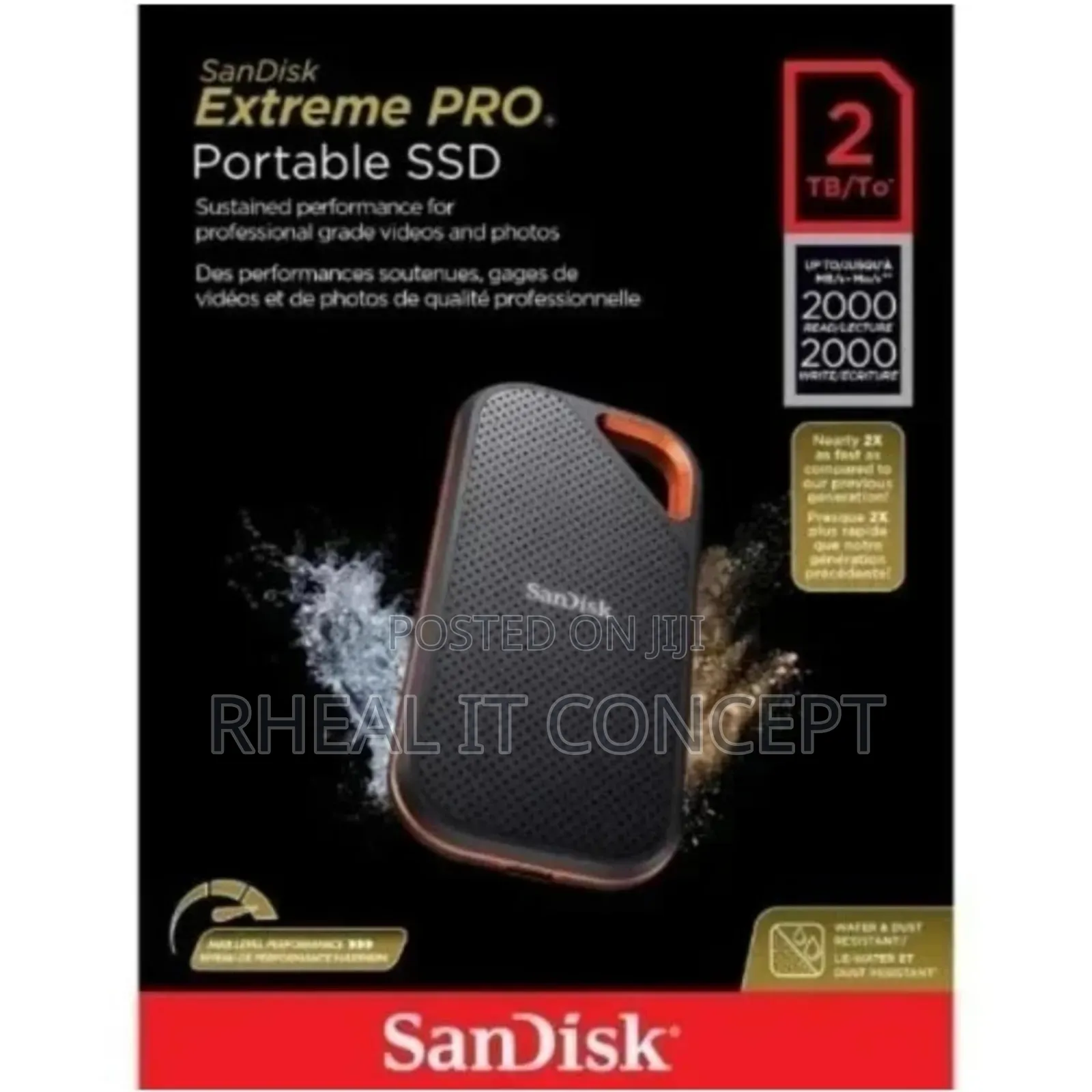 Sandisk Extreme Pro Portable SSD 2tb 2000mbps