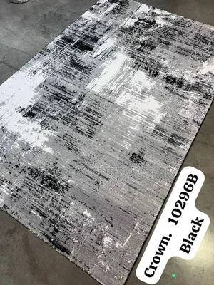 Crown Black Mixed With Touch of Gray Turkish Center Rug