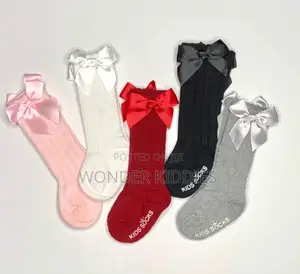 Knee High Bow Detail Socks (Various Colours)
