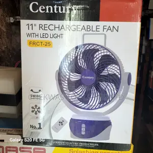 Century 11" Rechargeable Fan With Led Light