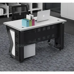 1.2 Meter Black/White Office Table With Mobile Drawer