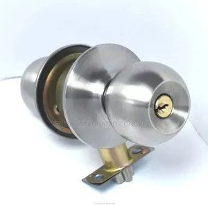Interior Door Knob Stainless Steel Round Ball Knob Set Handle With Key