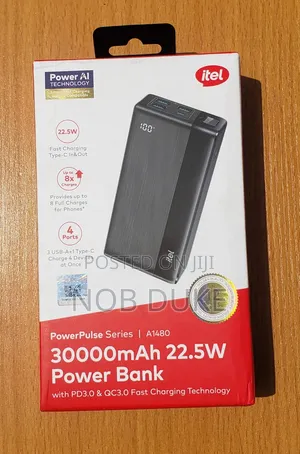 Itel Power A1480 Power-Bank 30000mah 22.5w Fast Charging Type-C
