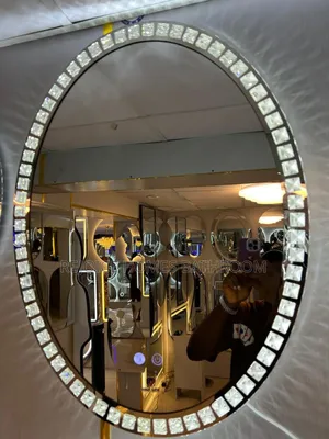 Diamond Crystal Oval Led Bathroom Smart Mirror With Touch Sensor