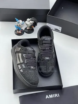 High Quality Black Amiri Skeleton Sneakers
