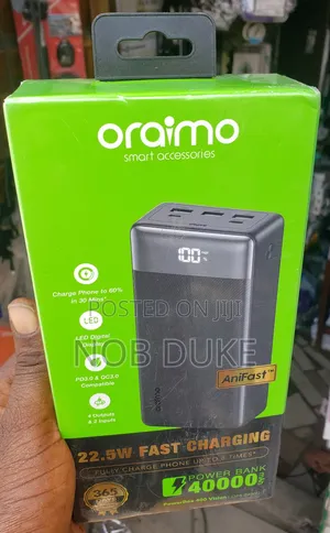 Oraimo Powerbox 400 Vision 40,000mah 22.5w Fast Charging Power Bank