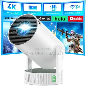 Mini Projector, Projector With Wifi and Bluetooth Built-in Battery 
