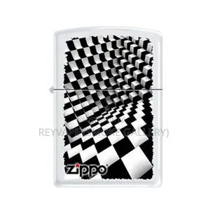 Zippo Black White Boxes Fluid Lighter