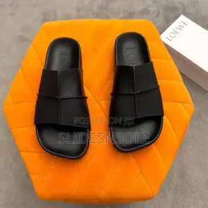 Loewe Anagram Leather Slide Sandals