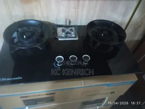 Gas Hob, 3 Burner Glass Flip Up Gas Cooker