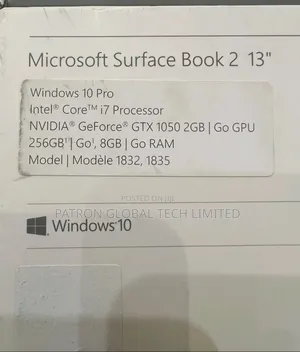 Laptop Microsoft Surface Book 2 8GB Intel Core i7 SSD 256GB