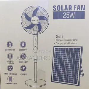 Solar Standing Fan With Solar Panel – Reliable Cooling, Day Night