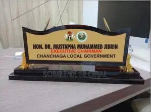 Office Desk Plaque, With Printing