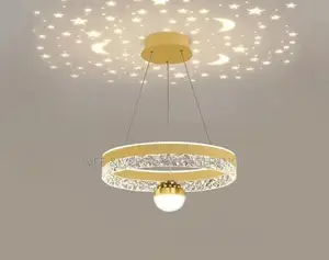 Gold Round Crystal Chandelier – For Bedroom, Dining, Ante Room, Closet