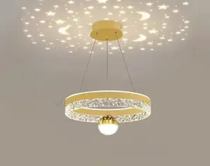Gold Round Crystal Chandelier – For Bedroom, Dining, Ante Room, Closet