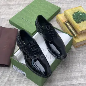 Original Gucci Luxury Patent Brogue Shoes