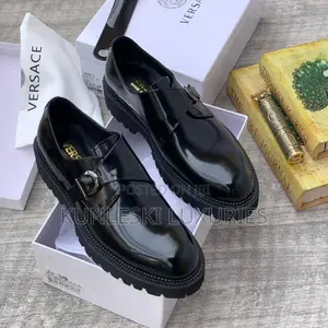 Original Versace Monk Leather Shoes in 2 Colors