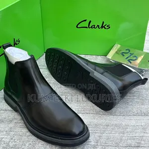 Original Clarks Ankle Leather Men’S Boots 2 Colors
